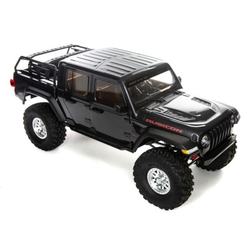 A close-up of the Axial RC Truck showcasing its detailed design and robust build.