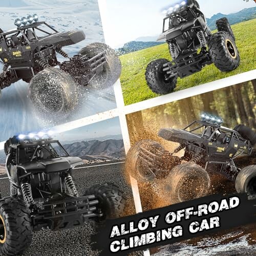 Alloy off-road climbing car on various terrains.