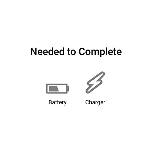 Illustration showing needed battery and charger