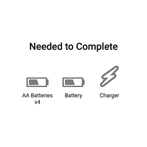 Items needed to complete: AA batteries x4, battery, charger.