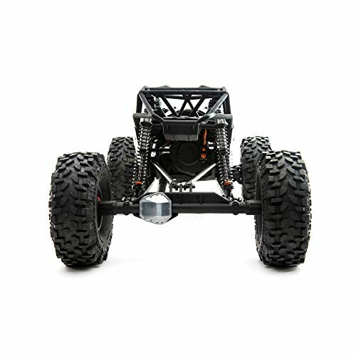 Front view of an off-road RC car with large tires.